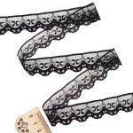 Кружево на сетке 20 мм, 6,8 м, ±4 см, 0623-1178, черный