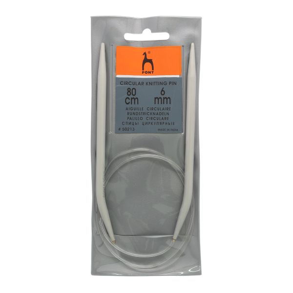 Спицы круговые Pony ⌀6,0 мм, 80 см, алюминий 50213