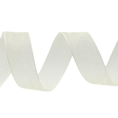 Лента капроновая (органза) 25.0 мм, 52 молочный, 22.86 м
