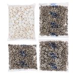 Кнопка Альфа (S-образная) ⌀15.0 мм, 720±20 шт, с пласт. верхом, пластик/нерж., белый, Gamma