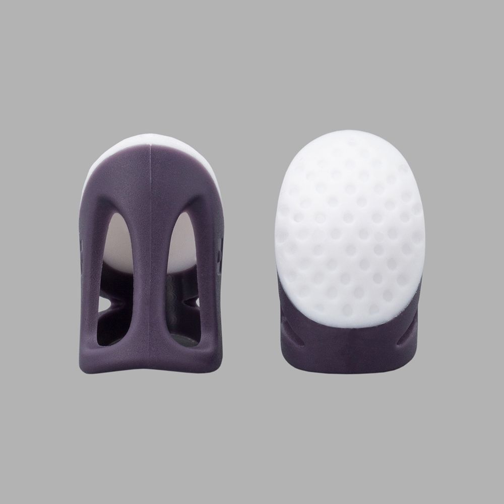 Наперсток силиконовый с пластиковой вставкой, размер M, 2 шт