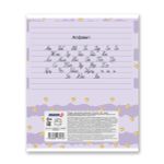 Тетрадь ученическая школьная, выборочные блестки, A5+ 12 л. на скобе, белизна 100%, 25 шт, линия, 000361 Совушки, Светоч 12ТСКд5_5_3_2