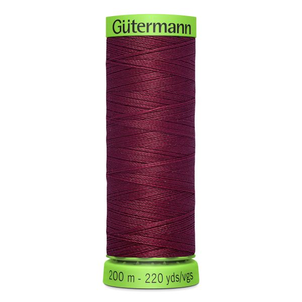 Нитки для тонких тканей Gutermann Extra Fine 150, 200м, 375 красная слива, 5 катушек