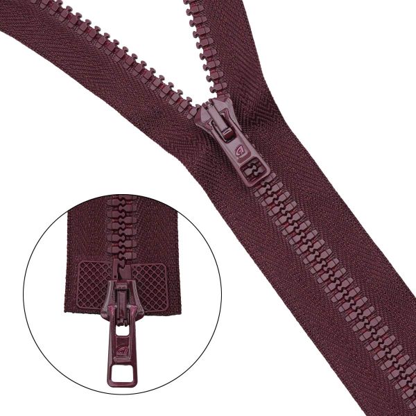 Молния трактор Arta Т8 (8 мм) 2 зам., разъем., 65 см, 033 т.бордовый, 5 шт