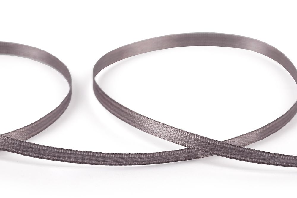 Лента атласная 2-сторонняя 3.0 мм / 91.4±2 метра, 054 т.серый, Gamma AL-3P