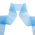 Лента для бантов (капрон) _8 см, 25 м (голубой) С3501