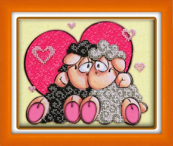 Набор для вышивания бисером Паутинка, Овечки 18х14 см