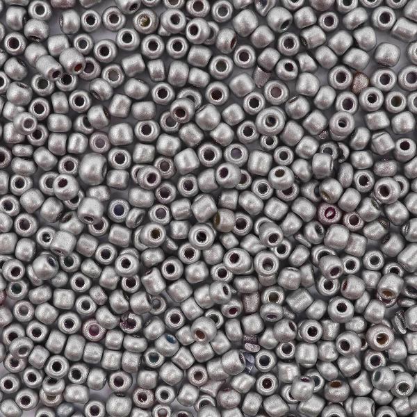 Бисер Astra&Craft 11/0 (2.1 мм), 200 г (10х20 г), цв. 911 серебро/непрозрачный, матовый