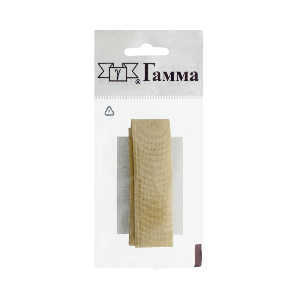 Лента контактная липучка фасовка (велкро) пришивная 25 мм / 5 шт по 25 см, 034 бежевый, Gamma LG-25, ПАРА (крючок+петля), качество "B"
