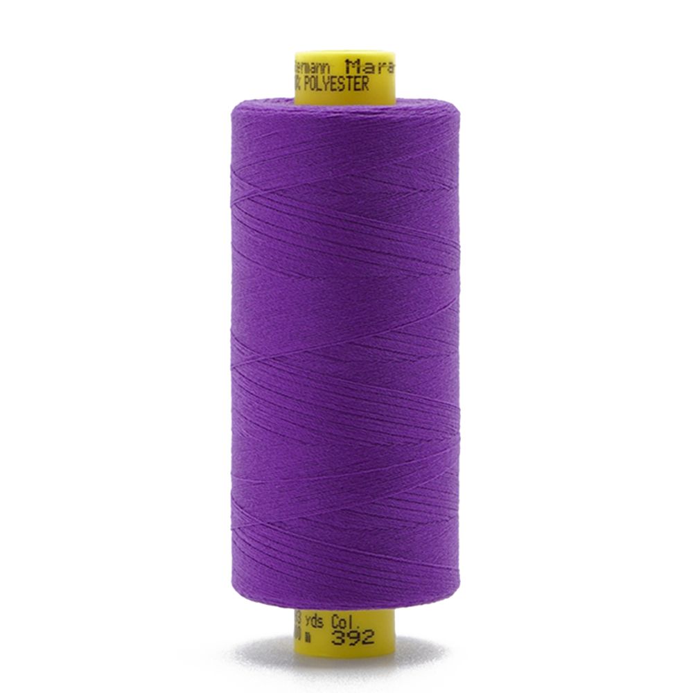 Нитка особо тонкая Gutermann Mara №150 (150/2), 1000 м, 713953, цв. 392 фиолетовый джинс, 1 катушка