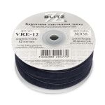 Лента бархатная (тесьма) эластичная 12.0 мм / 16.5±1 метра, 038 т.синий, Blitz VRE-12