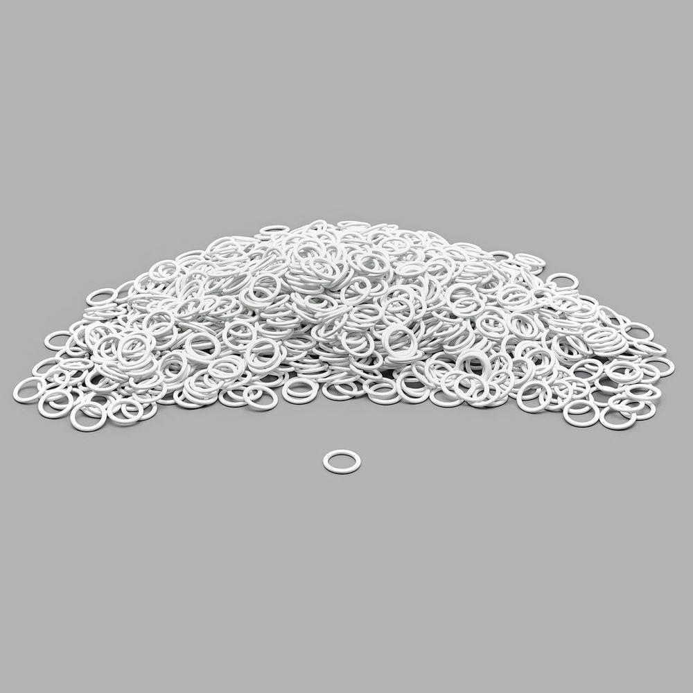 Кольца для бюстгальтера металл ⌀8.0 мм, белый, 50 шт