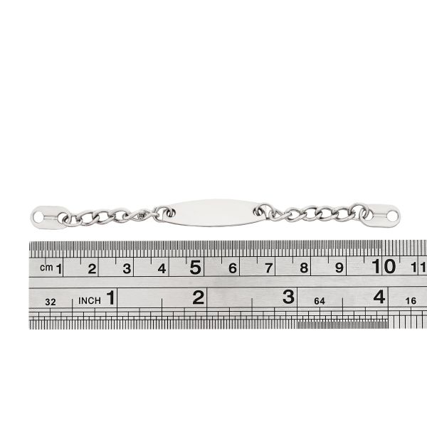 Вешалка-цепочка 100 мм, металл, серебро (никель), МТ_1861, 6 шт