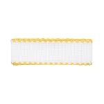 Канва лента 35 мм / 1.5 метра, 100% хлопок Bestex (белый/желтый)