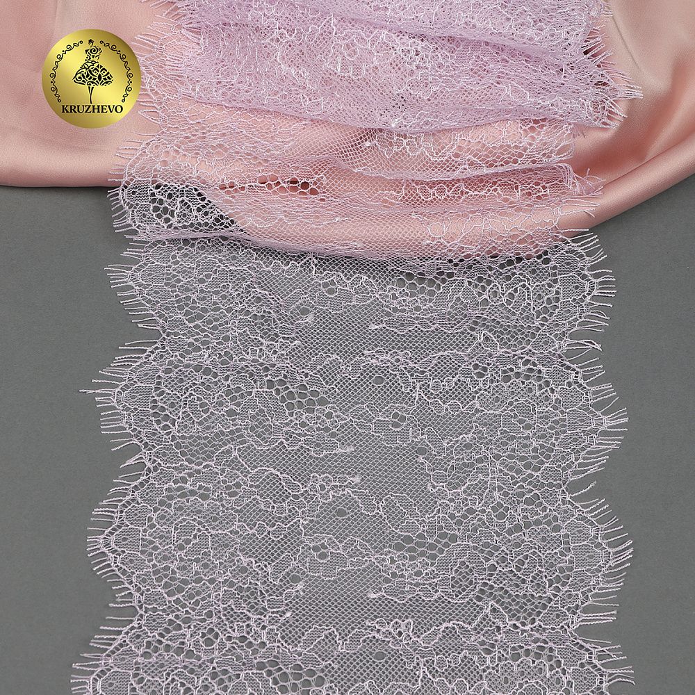 Кружево шантильи (реснички) 170 мм, A88 цв.F165 нежная сирень, 3 метра, Kruzhevo