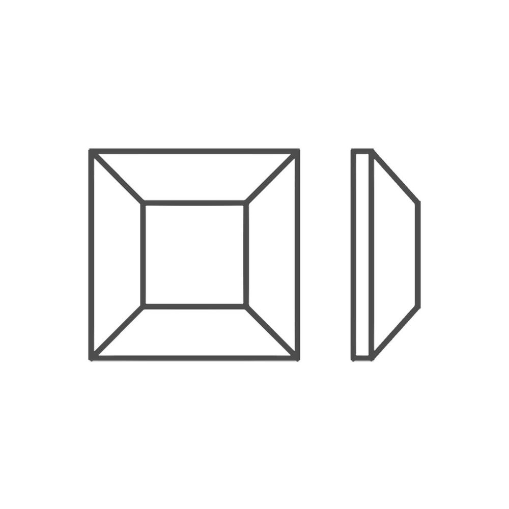 Стразы клеевые стекло 6х6 мм, 144 шт, белый (crystal), Preciosa 438-23-210 i