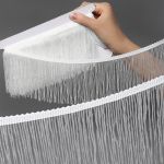 Бахрома отделочная широкая 100.0 мм / 4.5 метра, цв.белый