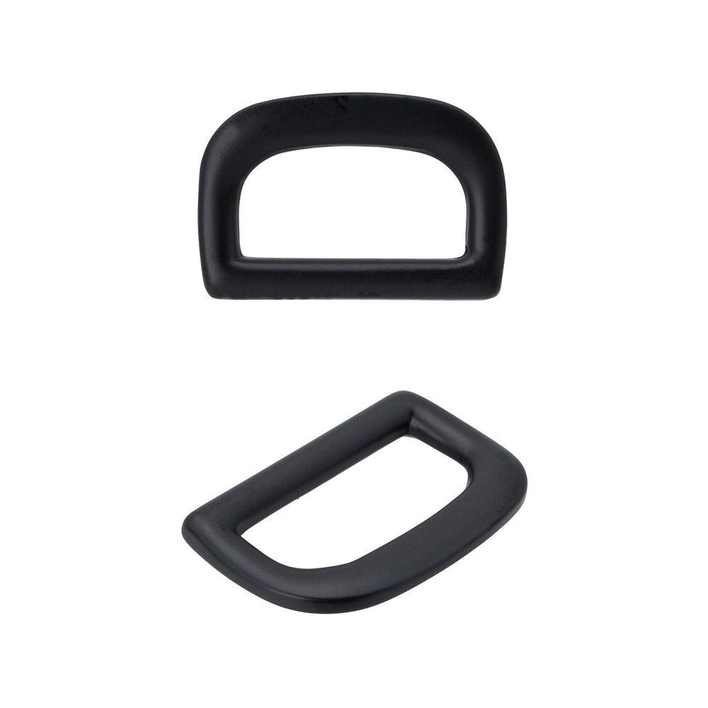 Полукольцо литое металл 20мм (28х19мм), черный матовый, МВ2344, 6 шт