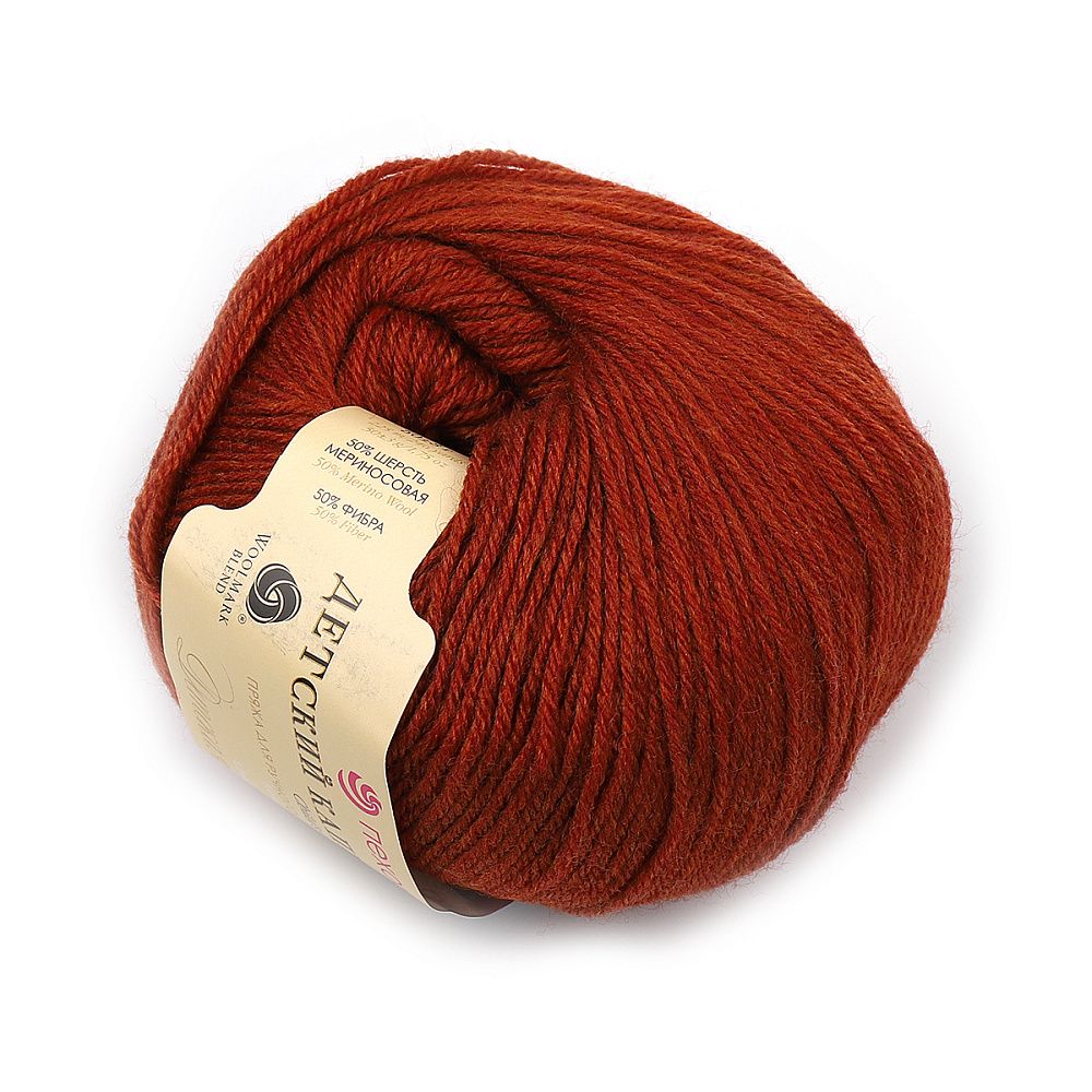 Пряжа Пехорка Детский каприз / уп.10 мот. по 50 г, 225 м, 338 кирпичный