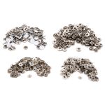 Кнопка Альфа (S-образная) ⌀10.0 мм, ≈144 шт, МЕТАЛЛ, эмаль, 101 белый глянцевый + отв.части никель, ВТ-2, NEW STAR