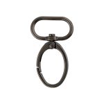 Карабин металл 25.0 мм (50х30 мм), 10 шт, 06 черн.никель, Gamma GH 118/25/10