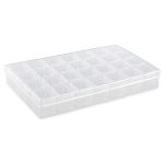 Органайзер для бисера с ячейками 10.6х17.5х2.6 см, 28 яч., пластик, прозрачный, Gamma ОМ-028