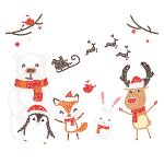 Алмазная (кристальная) мозаика Фрея ALBP-321, постер Лесные друзья, 30х30 см