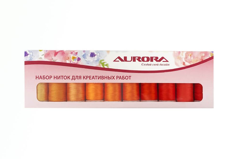 Швейные нитки (набор) для креативных работ Aurora Лилия, AU-8210, 1 шт