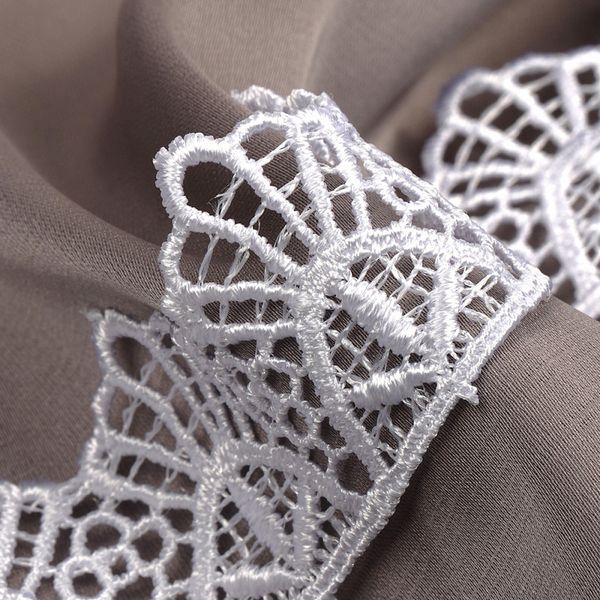 Кружево гипюр (плетёное) 30 мм, цв.1 белый, уп. 9 м, Kruzhevo