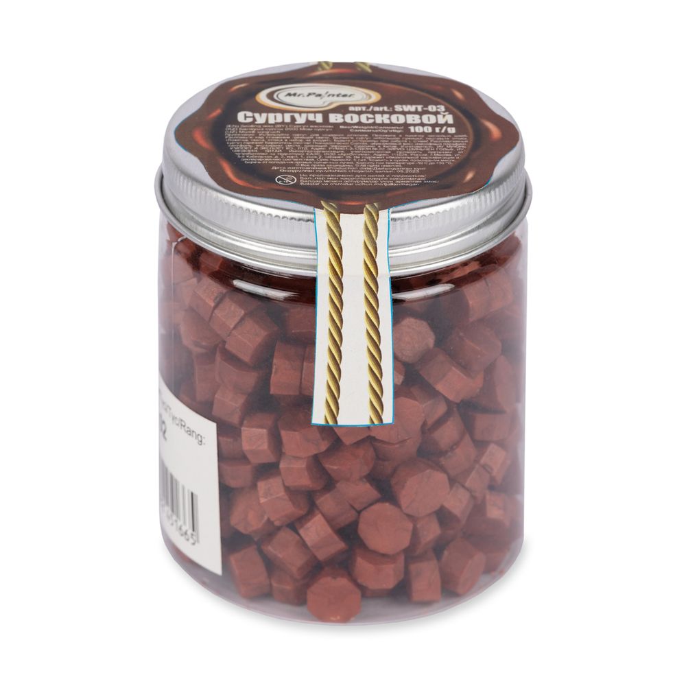 Сургуч восковой 100 г, 02 коричневый металлик, Mr.Painter SWT-03