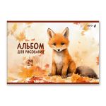Альбом для рисования 100 г/м², A4 29.5х20.2 см, 24 л. на скобе 5 шт, 01695 На опушке, Светоч А254
