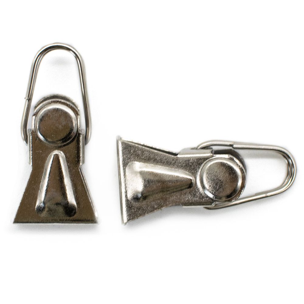 Зажим для штор 28 мм, металлический, никель, 60 шт