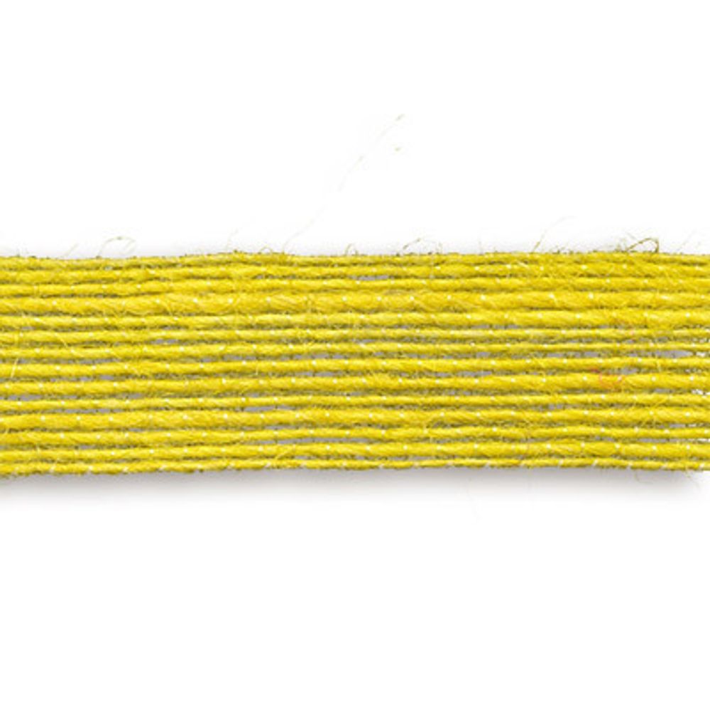 Лента джутовая 15 мм / 5 шт по 3 метра, 02 желтый, Gamma DRJ-15