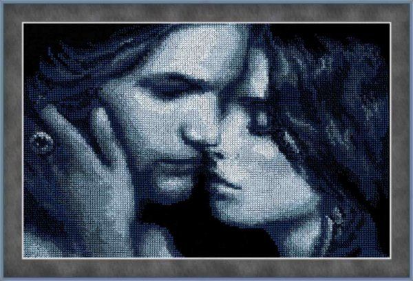 Набор для вышивания нитками Риолис, Двое 30х21 см