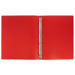 Папка-портфолио на 4 кольцах A4 700 мкм 25 мм, песок, 1 шт, красный LNKP-033, Лео