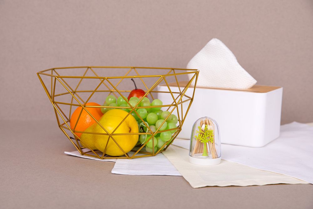 Фруктовница 27х14.5 см, №02 под золото, Stilerra home PFH-029