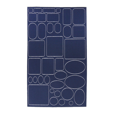 Набор заплаток самоклеящихся, ткань, 145x245мм (синий 1 (blue 1)), AC02
