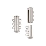 Замок-слайдер магнитный для украшений 10х20 мм, 10 шт (5х2 шт), 01 под серебро, Zlatka FMK-M07