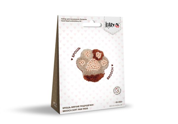 Набор для вышивания Klart 10-033, Брошь. Мягкие подушечки, 5.5х5.5 см