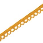 Кружево вязаное (тесьма) 10 мм / 25 метров, рис.9441 (желтый) С3805Г17