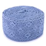 Кружево вязаное (тесьма) широкое 120-125 мм / 25 м, т.голубой, Gamma С3749Г17(рис.125.01.038)