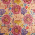 Бумага упаковочная крафт "Пионы на 8 марта", 50х70 см, 20 шт /TOS/