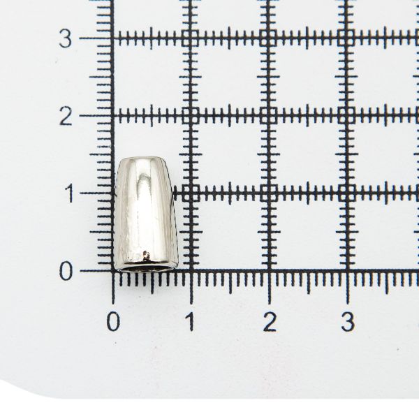 Наконечник для шнура металл колокол 13.5х8.5 мм, ⌀3.5/6.5 мм (никель), 20 шт