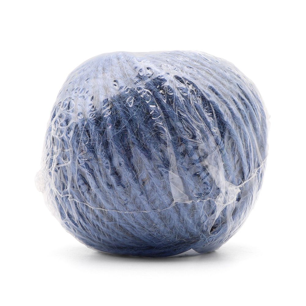 Шпагат джутовый 2-х ниточный ⌀1.12 мм, 50 м, 1120 текс, качество СВ, цветной (синий), 74973