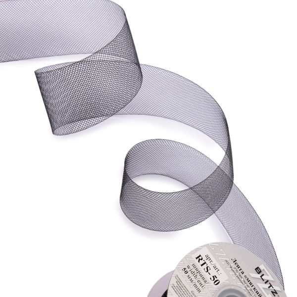 Регилин корсетный 50.0 мм / 15±0.5 метров, п/э, черный, Blitz RTS-50