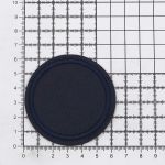 Термоаппликация круглая, джинс, d60 мм (синий (blue)), LA431, 4 шт