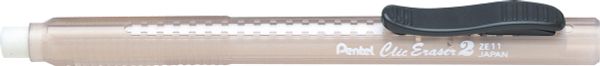 Ластик-карандаш выдвижной Click Eraser 2 12 шт, ZE11T-A черный корпус, Pentel
