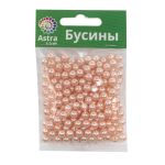 Бусины пластик (жемчуг) ⌀6 мм, 25 г, Astra&Craft, 006 NL розовый