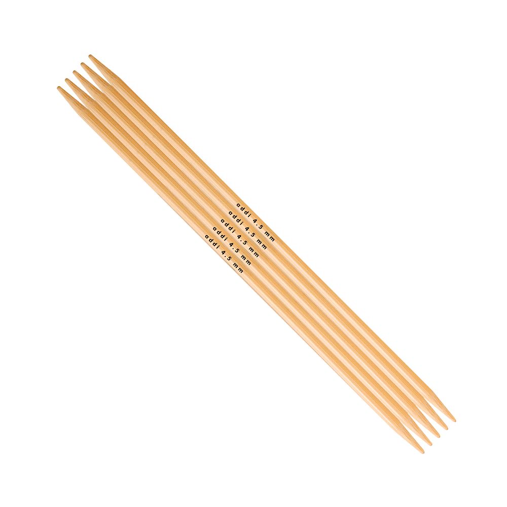 Спицы чулочные Addi бамбук ⌀3.75 мм, 15 см, 5 шт