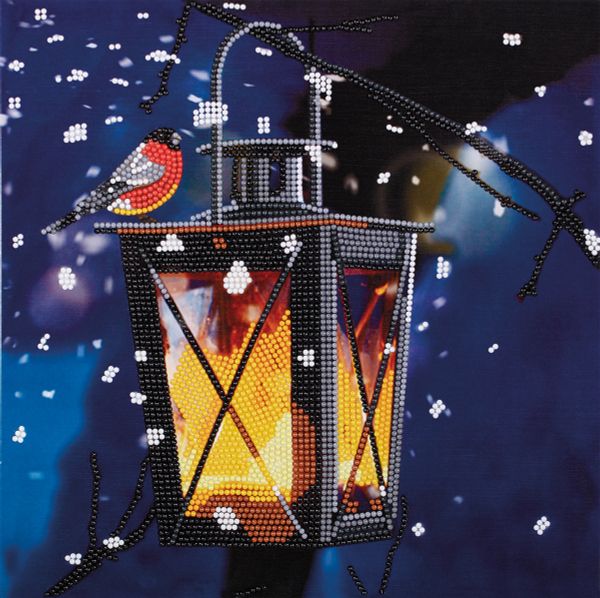 Алмазная (кристальная) мозаика Фрея, постер Фонарь, 30х30 см